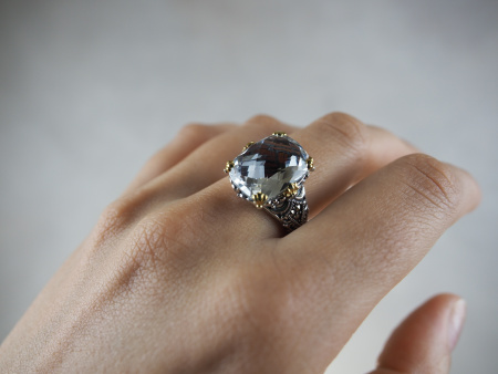 Серебряное кольцо ALEXANDRE VASSILIEV с горным хрусталем