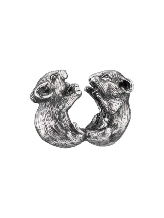 Серебряный шарм «Хомяки»