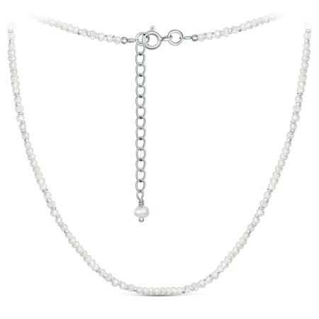Серебряное колье с культивированным жемчугом