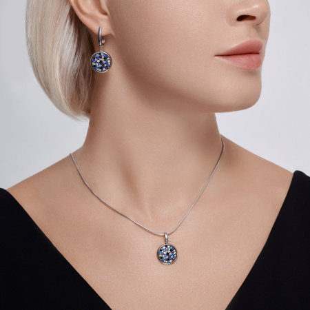 Серебряные серьги с фианитами