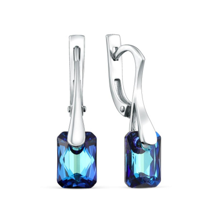 Серьги из серебра с кристаллом Swarovski