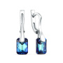 Серьги из серебра с кристаллом Swarovski