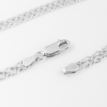 Цепь серебряная «Двойной ромб»