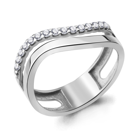 Серебряное кольцо с фианитами