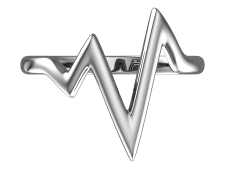 Серебряное кольцо «Молния»