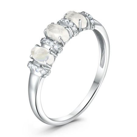 Кольцо из серебра с лунным камнем