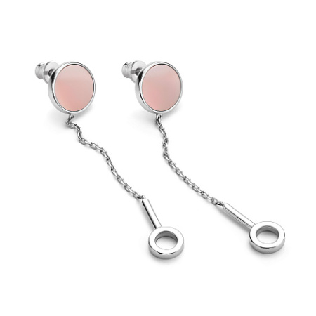 Серебряные серьги-гвоздики с перламутром