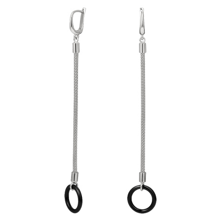 Серьги из серебра «Круг»