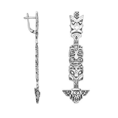 Серебряные серьги «Тотем»