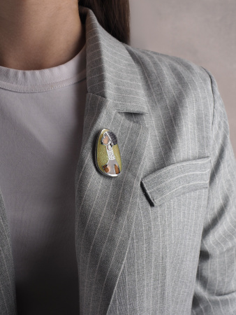 Брошь-подвеска из серебра «Кения»