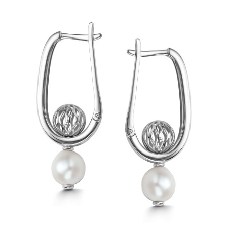 Серебряные серьги с жемчугом