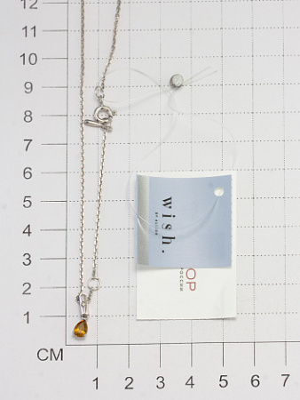 Колье из серебра с султанитом и бриллиантом