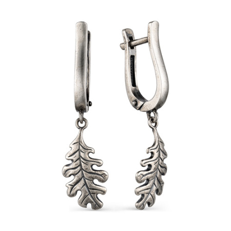Серьги из серебра «Листья Дуба»