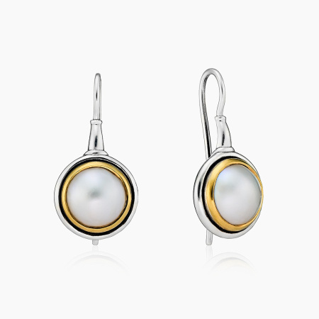 Серьги из серебра с жемчугом