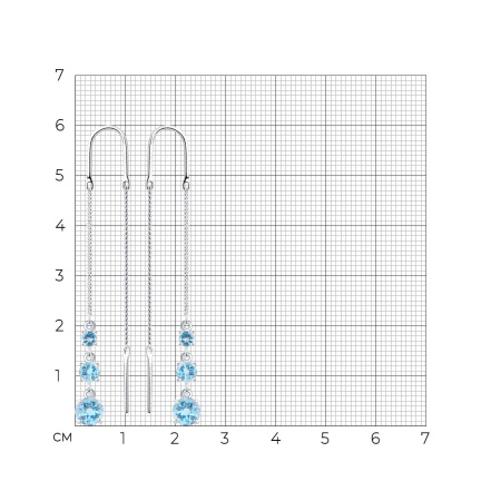 Серьги из серебра с топазами