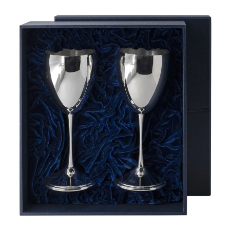 Серебряные бокалы для вина «Гладкие»