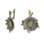 Серебряные серьги с нефритом
