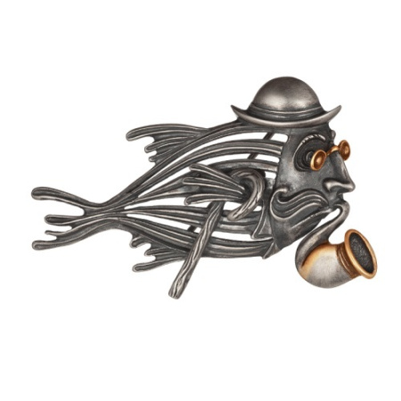 Серебряная брошь «Рыба-Джентльмен»