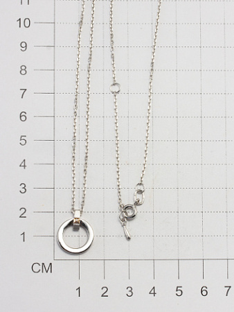 Серебряное колье с бриллиантом