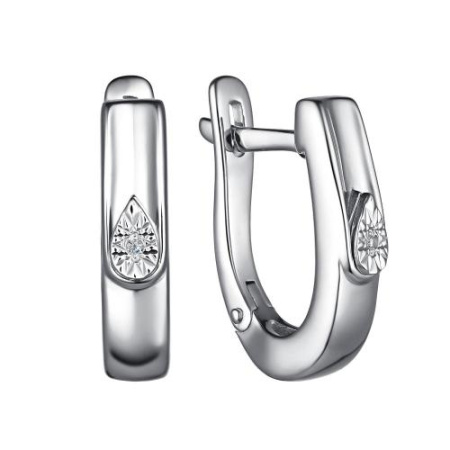 Серьги из серебра с бриллиантами