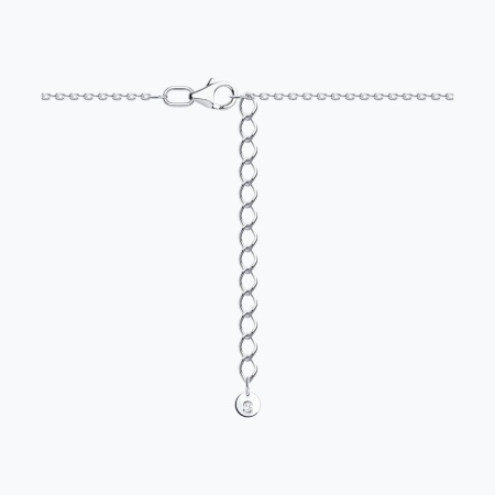 Колье из серебра с празиолитом и фианитом