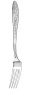 Серебряная десертная вилка «Морозко»