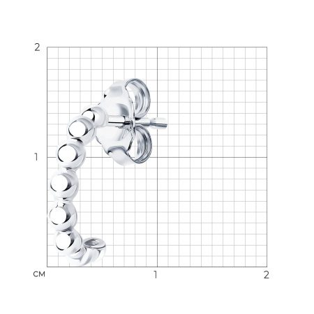 Серьга из серебра