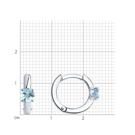 Серьги из серебра с топазами