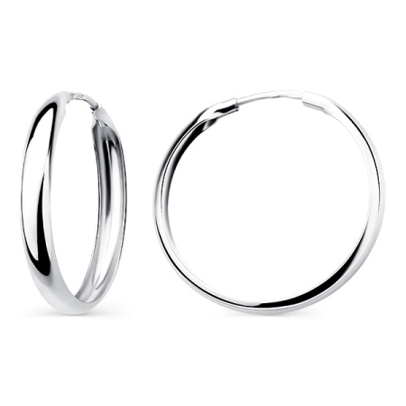 Серьги-кольца из серебра