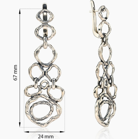 Серебряные серьги «Оковы Мечты»