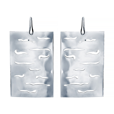 Серебряные серьги «Море»