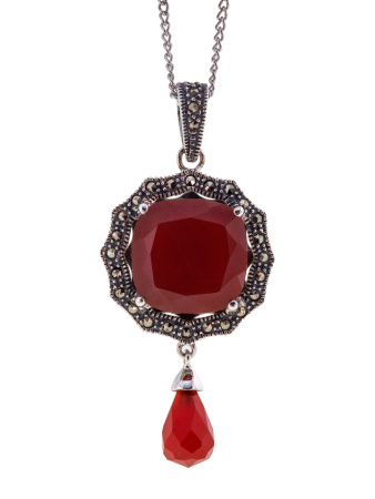 Серебряное колье ALEXANDRE VASSILIEV с агатом