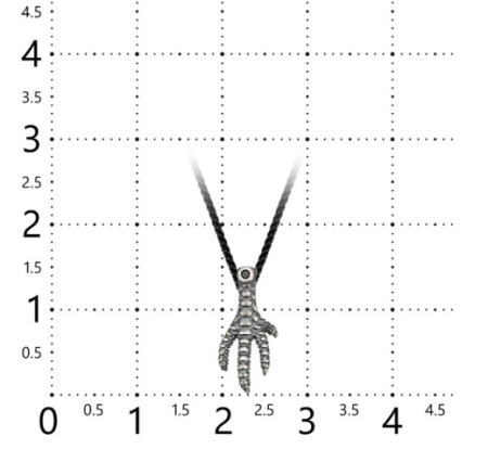 Подвеска из серебра с фианитом «Куриная лапка»