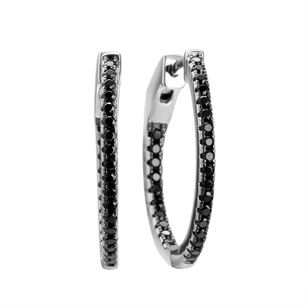 Серьги из серебра конго со шпинелью