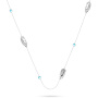 Серебряное колье с кубическим цирконием и ситаллом
