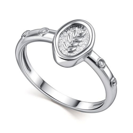 Кольцо из серебра с бриллиантом «Ветвь»