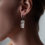 Серебряные серьги «Листья»