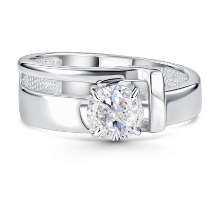 Кольцо из серебра с горным хрусталём