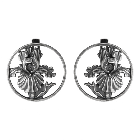 Серьги из серебра «Цветок»