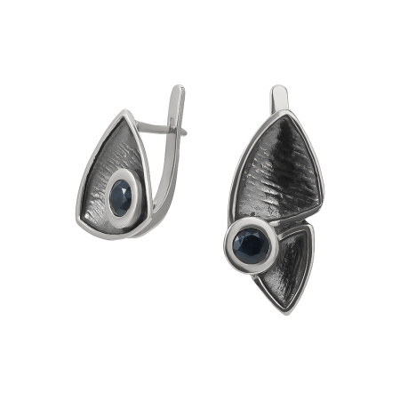 Серьги с сапфиром «Асимметрия»