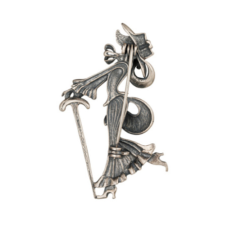 Серебряная брошь «Лиса Алиса»