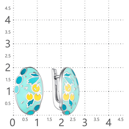 Серьги из серебра с эмалью