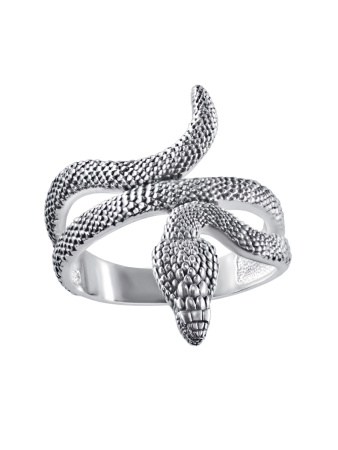 Серебряное кольцо « Змея»