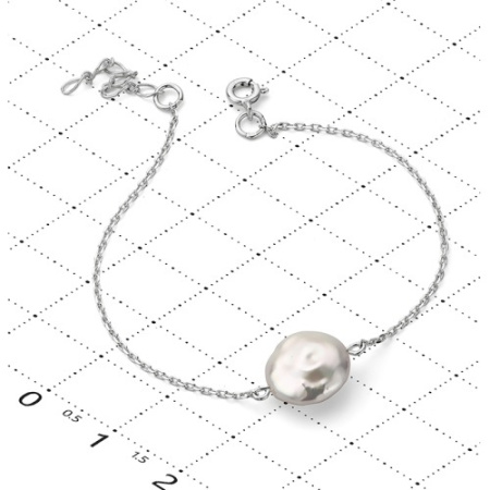 Браслет из серебра с барочным жемчугом