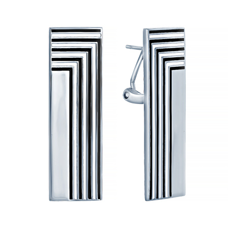 Серебряные серьги с эмалью