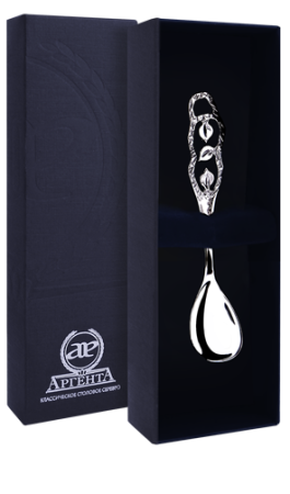 Серебряная кофейная ложка «Листопад»