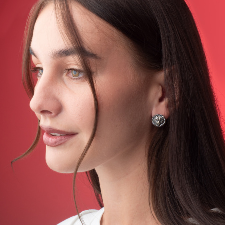 Серьги из серебра «Вельможа» кот