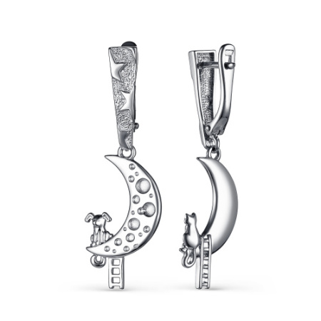 Серебряные серьги «Ночные мечтатели»