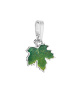 Серебряная подвеска с эмалью «Клён»