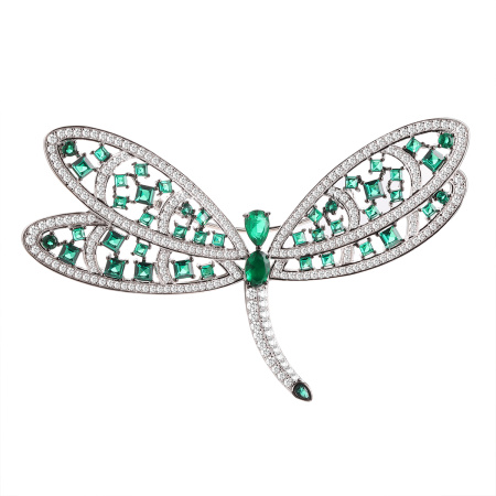 Брошь из серебра «Стрекоза»